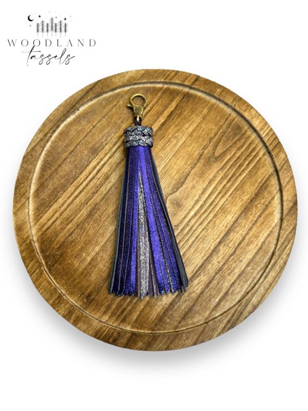 Product Image for  Amethyst Leather Tassel pre order