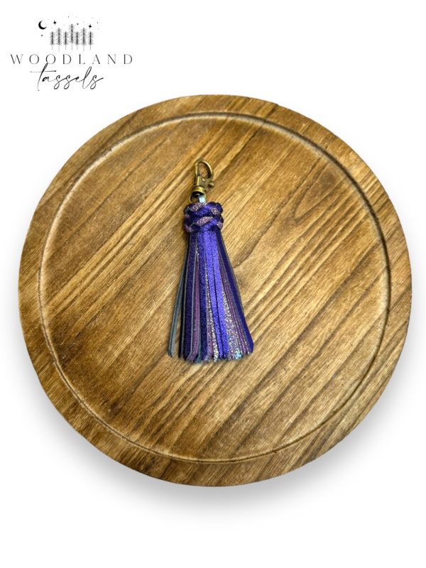 Product Image for  Amethyst Leather Tassel pre order
