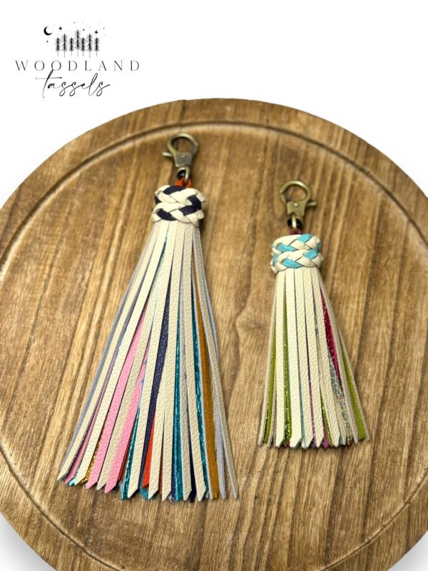 Product Image for  Bone Rainbow Leather Tassel