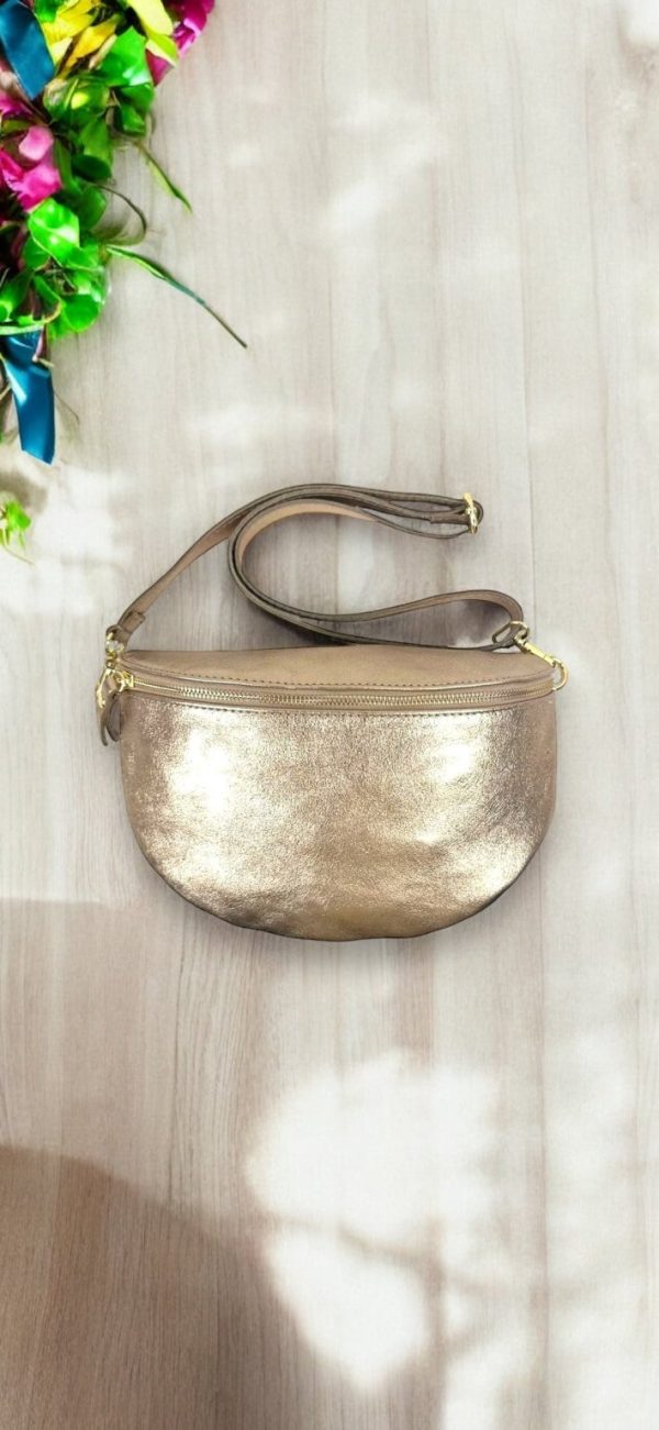 Product Image for  Vera Leather Metallic Sling Bag