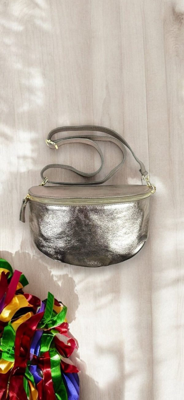 Product Image for  Vera Leather Metallic Sling Bag