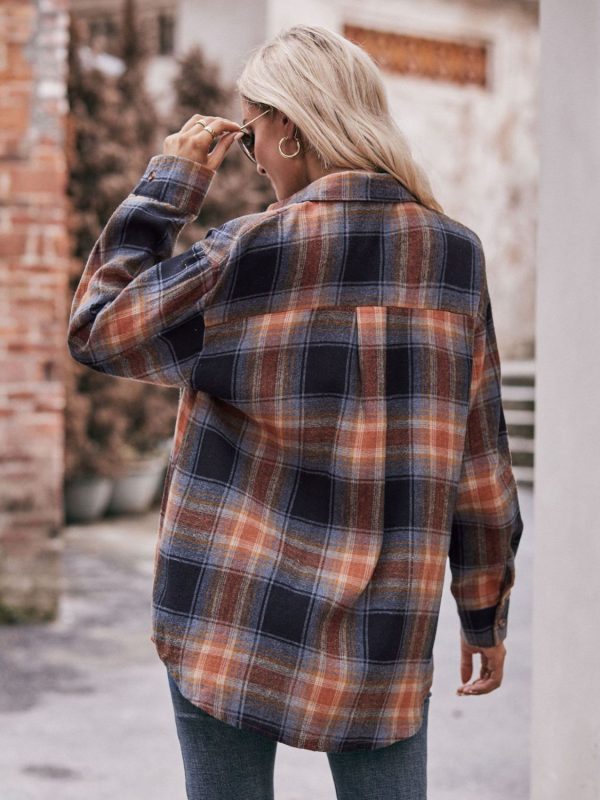 Product Image for  Plaid Dropped Shoulder Longline Shirt