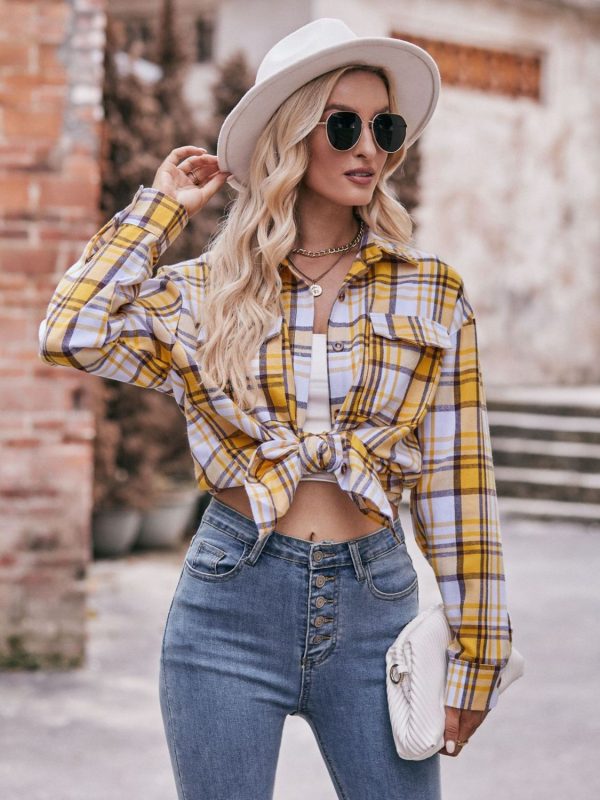 Product Image for  Plaid Dropped Shoulder Longline Shirt
