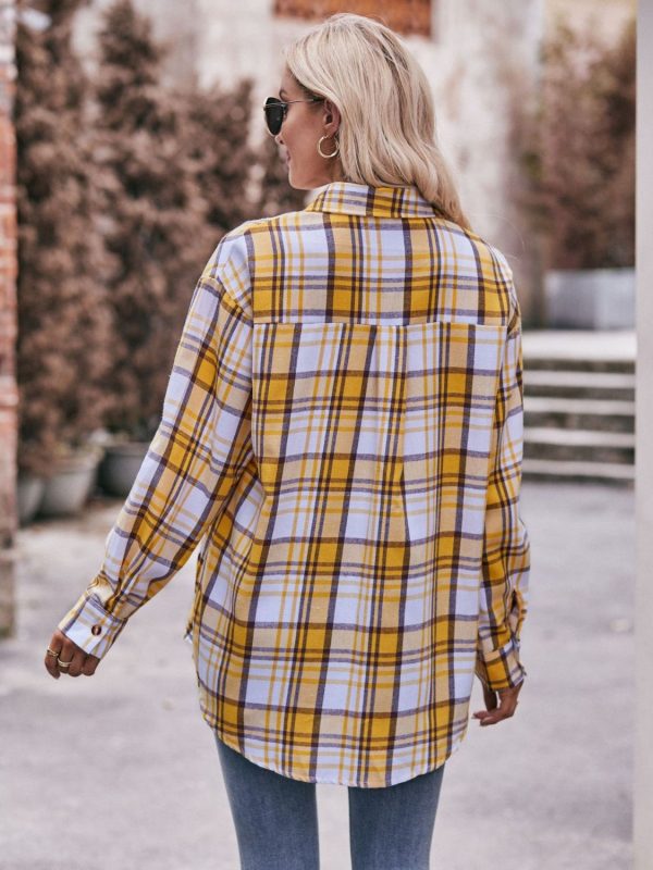 Product Image for  Plaid Dropped Shoulder Longline Shirt