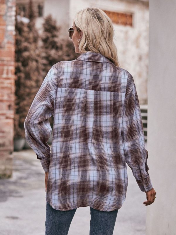 Product Image for  Plaid Dropped Shoulder Longline Shirt