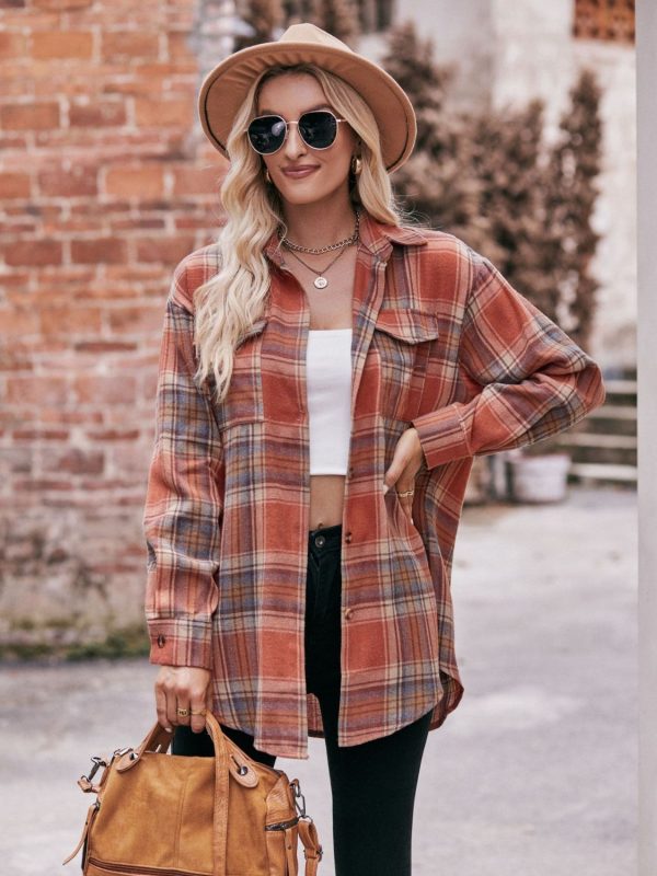 Product Image for  Plaid Dropped Shoulder Longline Shirt