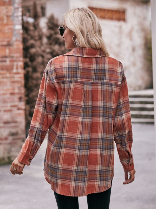 Product Image for  Plaid Dropped Shoulder Longline Shirt