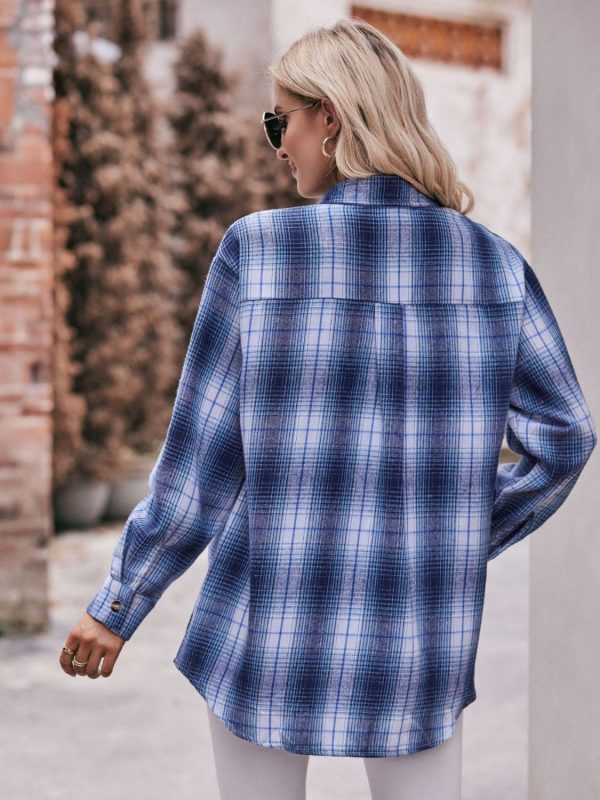 Product Image for  Plaid Dropped Shoulder Longline Shirt