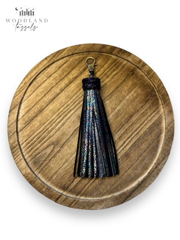 Product Image for  Black Opal Leather Tassel