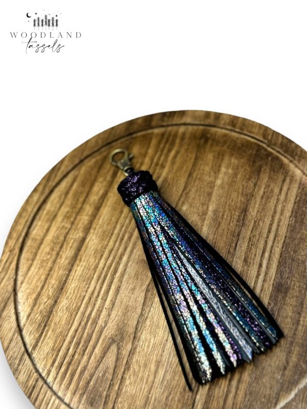 Product Image for  Black Opal Leather Tassel