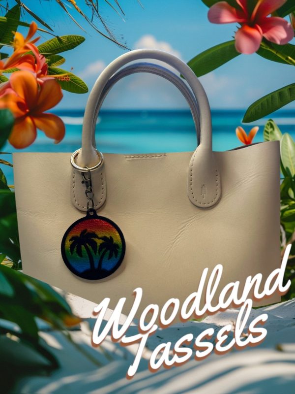 Product Image for  Palm Tree Leather Purse Charm