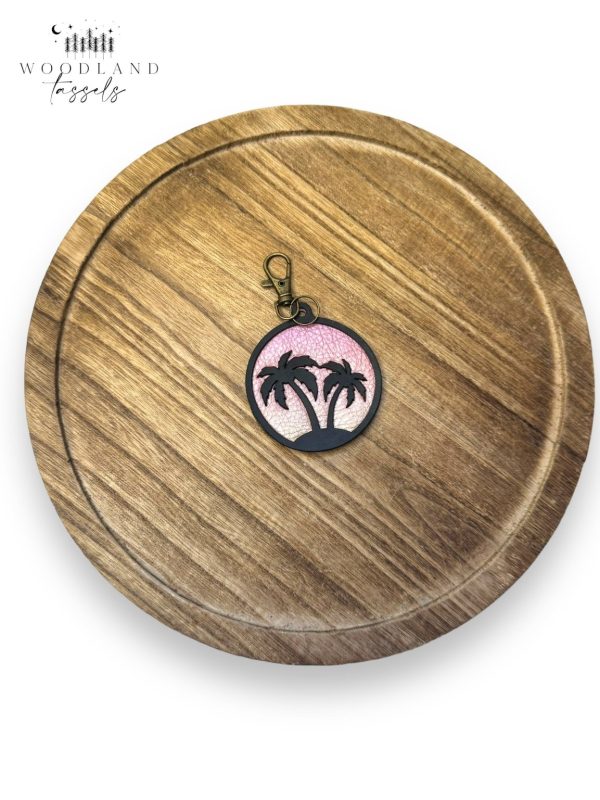 Product Image for  Palm Tree Leather Purse Charm