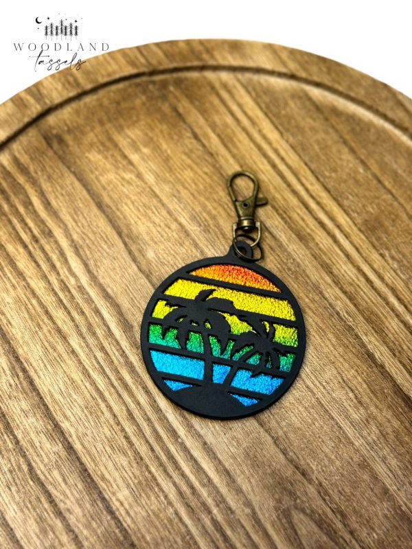Product Image for  Palm Tree Leather Purse Charm