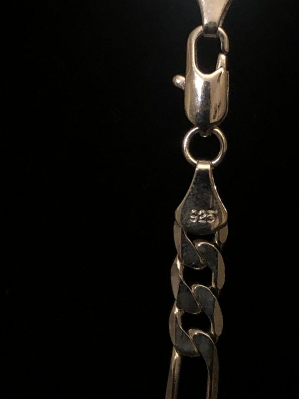 Product Image for  925 Silver Plated Figaro Chain 24″ 6mm Plain