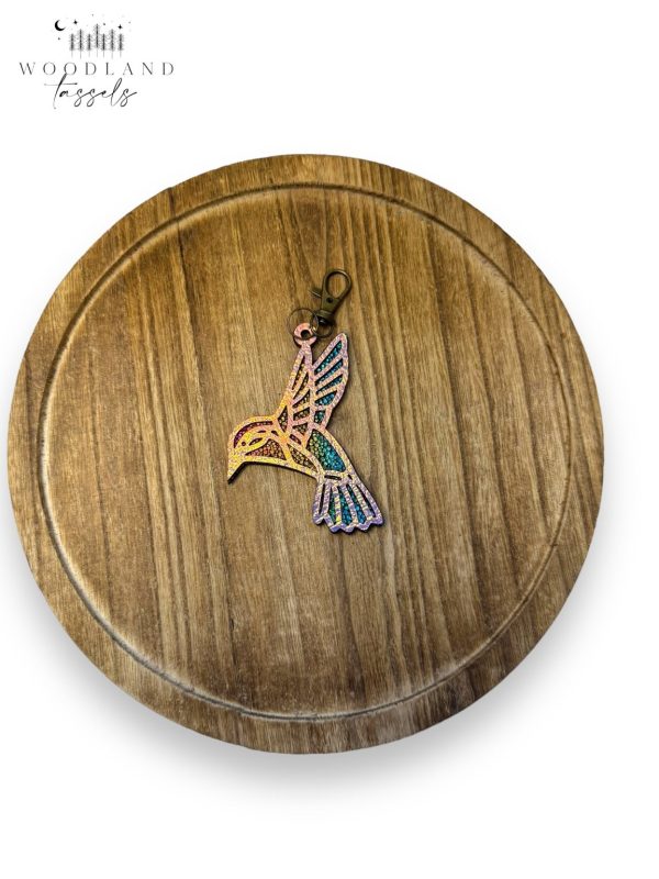 Product Image for  Hummingbirds Leather Purse Charm