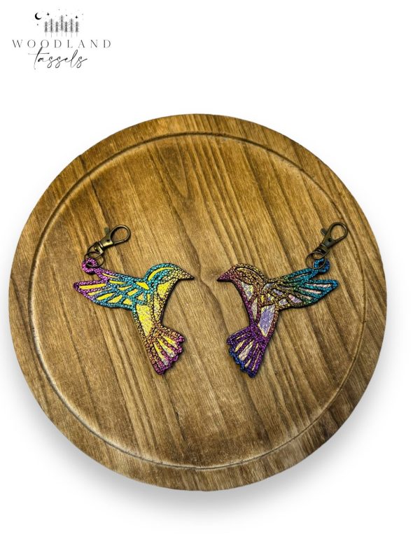 Product Image for  Hummingbirds Leather Purse Charm