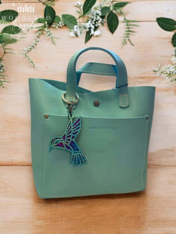 Product Image for  Hummingbirds Leather Purse Charm