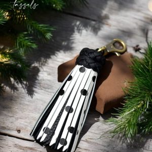 Product Image for  Classic Polka Dot Tassel Purse Charm