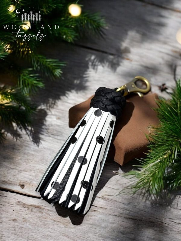 Product Image for  Classic Polka Dot Tassel Purse Charm