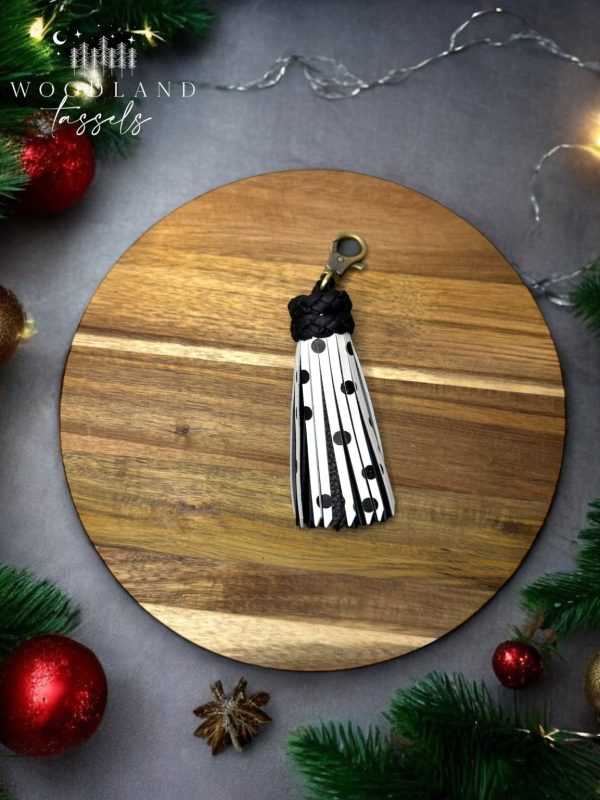 Product Image for  Classic Polka Dot Tassel Purse Charm